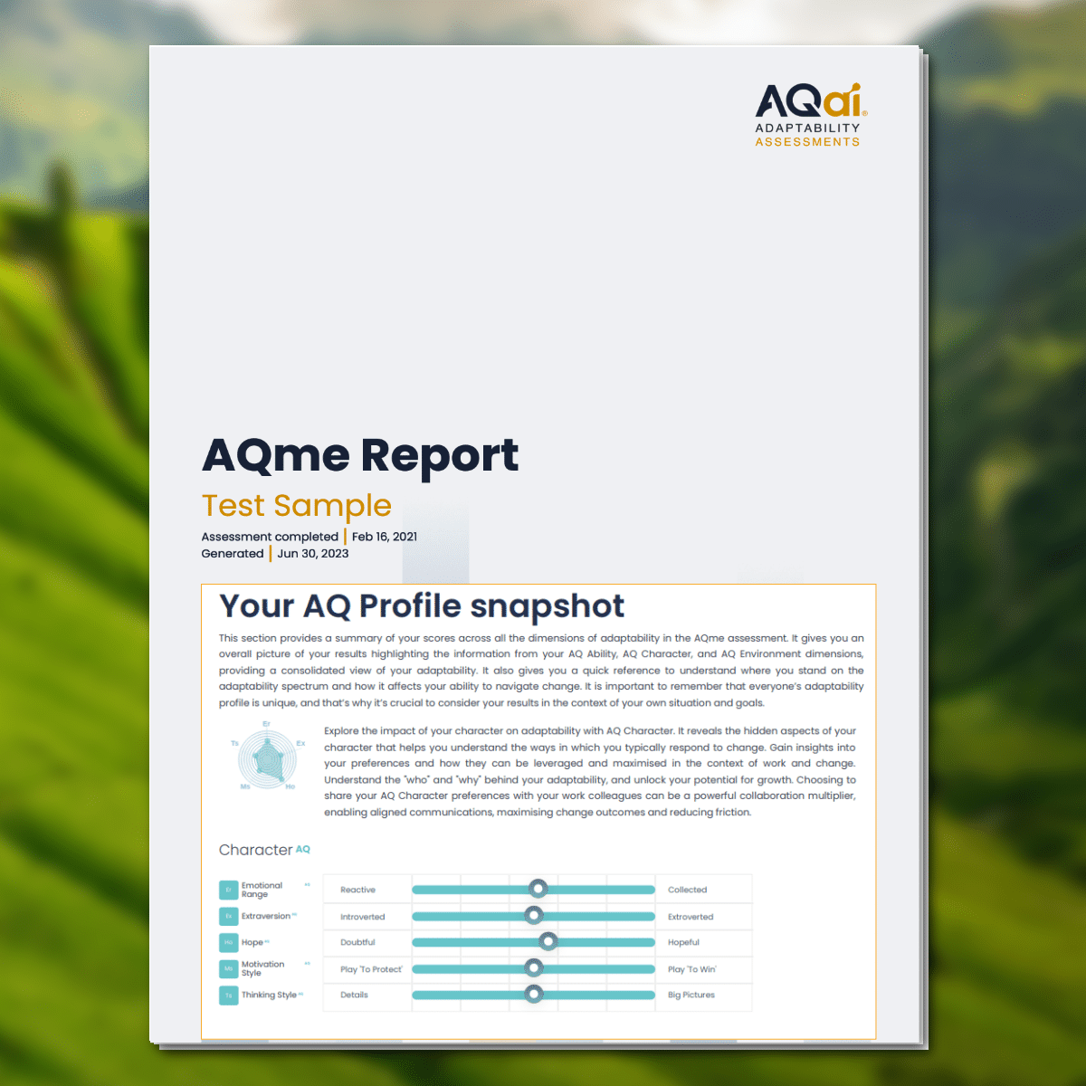 AQme Assessment