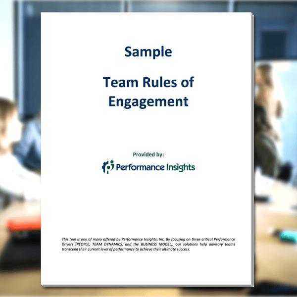Sample Team Rules of Engagement Performance Insights Online Tools