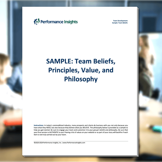 Sample Team Beliefs